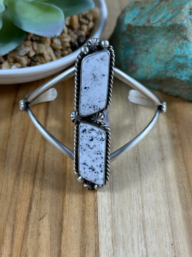 2 Stone White Buffalo Cuff