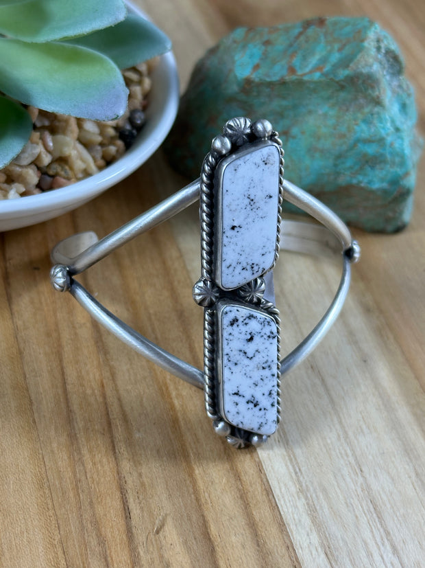 2 Stone White Buffalo Cuff