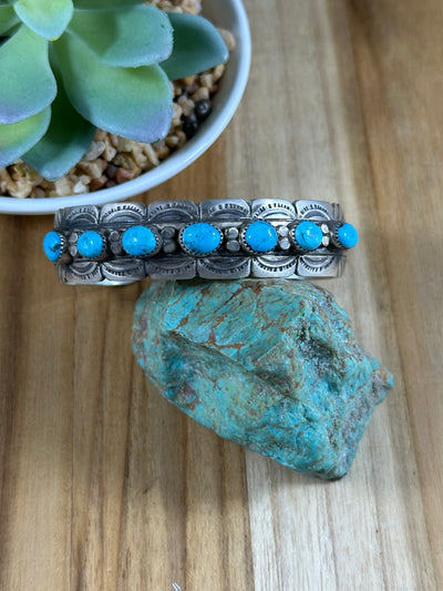 Turquoise 7 Stone Cuff