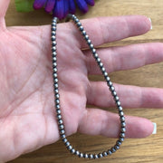 15" 4mm Navajo Style Pearl