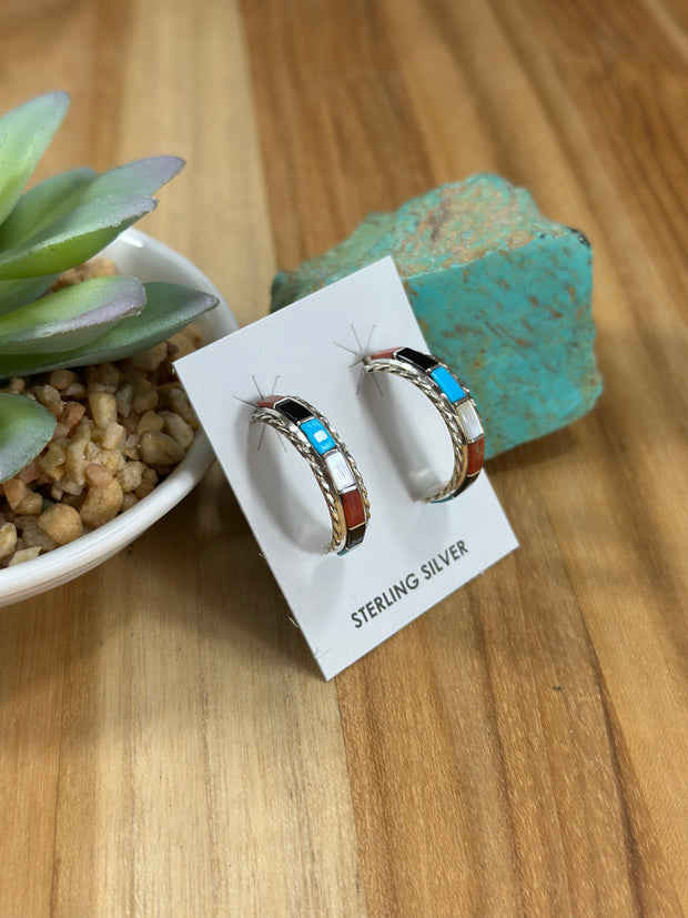 Multi-Color Hoop Earrings