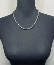 20" Matte Onyx and Freshwater Pearl Necklace