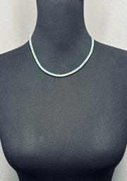 18" Heishi Kingman Necklace (Blue)