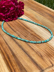 16" Turquoise Heishi Necklace