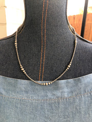22" Variated "Navajo Style" Sterling Pearls